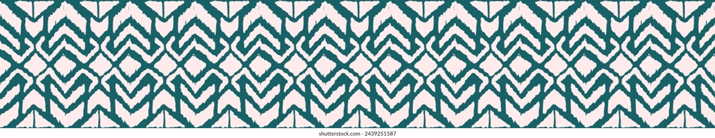Ikat geometric folklore ornament with diamonds. Tribal ethnic vector texture. Seamless striped pattern in Aztec style. Folk embroidery. Indian, Scandinavian, Gypsy, Mexican, African rug.