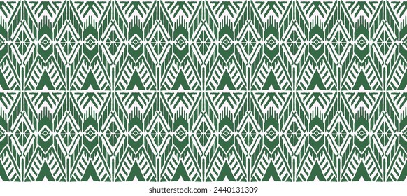 Ikat geometric folklore ornament with diamonds. Tribal ethnic vector texture. Seamless striped pattern in Aztec style. Folk embroidery. Indian, Scandinavian, Gypsy, Mexican, African rug.