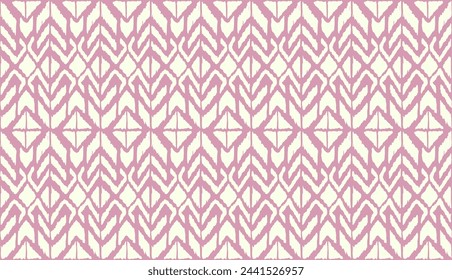 Ikat geometric folklore ornament with diamonds. Tribal ethnic vector texture. Seamless striped pattern in Aztec style. Folk embroidery. Indian, Scandinavian, Gypsy, Mexican, African rug.