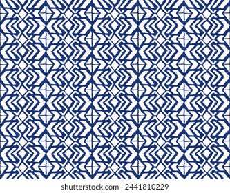 Ikat geometric folklore ornament with diamonds. Tribal ethnic vector texture. Seamless striped pattern in Aztec style. Folk embroidery. Indian, Scandinavian, Gypsy, Mexican, African rug.
