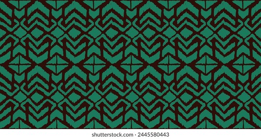 Ikat geometric folklore ornament with diamonds. Tribal ethnic vector texture. Seamless striped pattern in Aztec style. Folk embroidery. Indian, Scandinavian, Gypsy, Mexican, African rug.