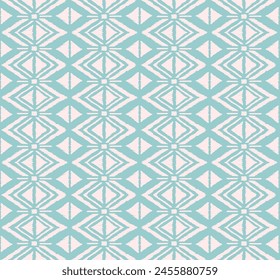 Ikat geometric folklore ornament with diamonds. Tribal ethnic vector texture. Seamless striped pattern in Aztec style. Folk embroidery. Indian, Scandinavian, Gypsy, Mexican, African rug.