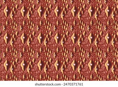 Ikat geometric folklore ornament with diamonds. Tribal ethnic vector texture. Seamless striped pattern in Aztec style. Folk embroidery. Indian, Scandinavian, Gypsy, Mexican, African rug.