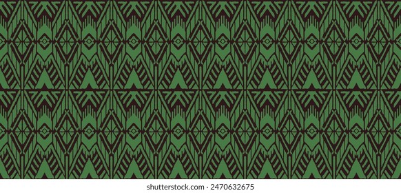 Ikat geometric folklore ornament with diamonds. Tribal ethnic vector texture. Seamless striped pattern in Aztec style. Folk embroidery. Indian, Scandinavian, Gypsy, Mexican, African rug.