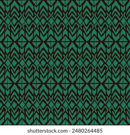 Ikat geometric folklore ornament with diamonds. Tribal ethnic vector texture. Seamless striped pattern in Aztec style. Folk embroidery. Indian, Scandinavian, Gypsy, Mexican, African rug.