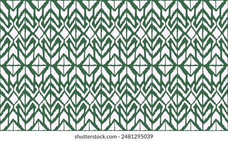 Ikat geometric folklore ornament with diamonds. Tribal ethnic vector texture. Seamless striped pattern in Aztec style. Folk embroidery. Indian, Scandinavian, Gypsy, Mexican, African rug.