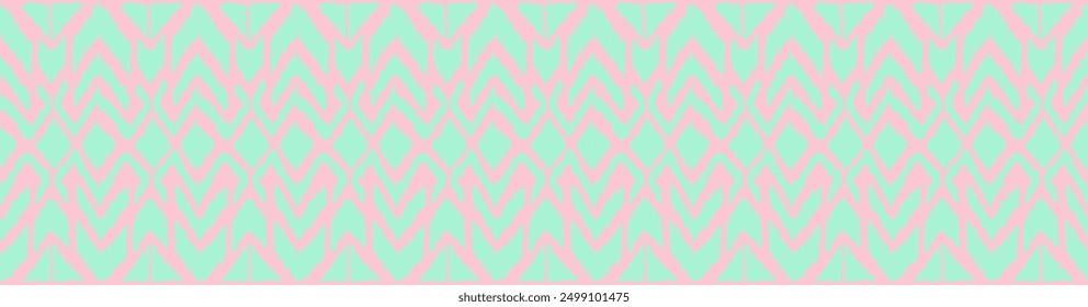 Ikat geometric folklore ornament with diamonds. Tribal ethnic vector texture. Seamless striped pattern in Aztec style. Folk embroidery. Indian, Scandinavian, Gypsy, Mexican, African rug.