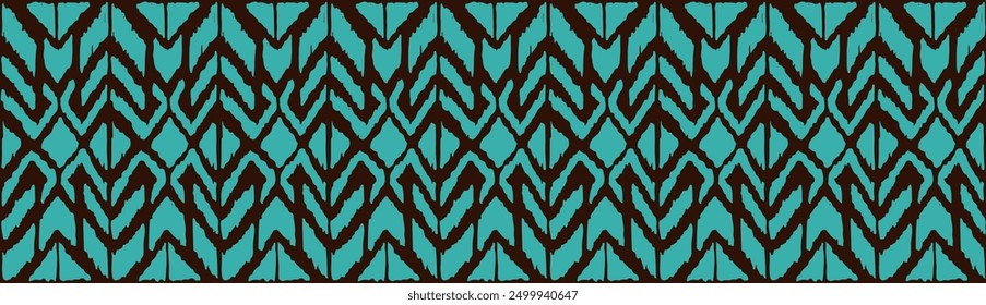 Ikat geometric folklore ornament with diamonds. Tribal ethnic vector texture. Seamless striped pattern in Aztec style. Folk embroidery. Indian, Scandinavian, Gypsy, Mexican, African rug.