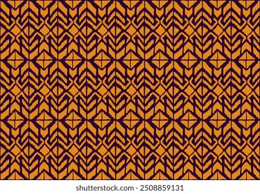 Ornamento folclórico geométrico Ikat com diamantes. Textura de vetores étnicos tribais. Padrão listrado sem costura em estilo asteca. Bordado popular. tapete indiano, escandinavo, cigano, mexicano, africano.