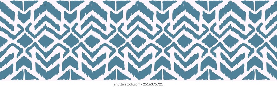Ikat geometric folklore ornament with diamonds. Tribal ethnic vector texture. Seamless striped pattern in Aztec style. Folk embroidery. Indian, Scandinavian, Gypsy, Mexican, African rug.