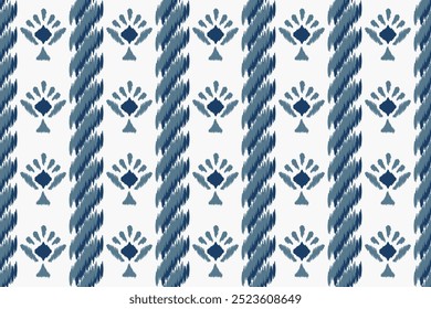 Ikat geometric folklore ornament with diamonds. Tribal ethnic vector texture. Seamless striped pattern in Aztec style. Folk embroidery. Indian, Scandinavian, Gypsy, Mexican, African rug.