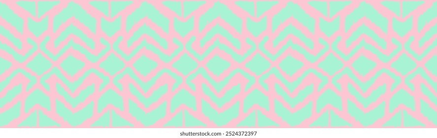 Ikat geometric folklore ornament with diamonds. Tribal ethnic vector texture. Seamless striped pattern in Aztec style. Folk embroidery. Indian, Scandinavian, Gypsy, Mexican, African rug.