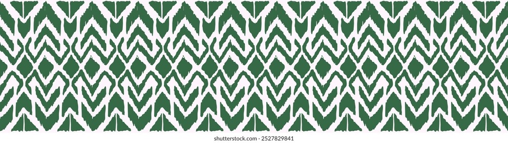 Ikat geometric folklore ornament with diamonds. Tribal ethnic vector texture. Seamless striped pattern in Aztec style. Folk embroidery. Indian, Scandinavian, Gypsy, Mexican, African rug.