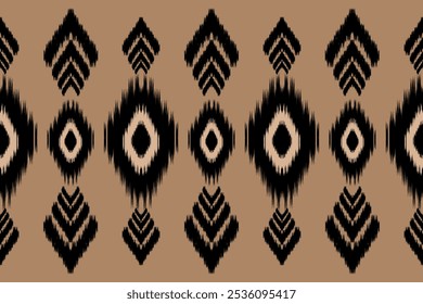 Ornamento de folclore geométrico Ikat con diamantes. Textura étnica tribal. Patrón de rayas sin costuras en estilo azteca. Bordado de Folk. Alfombra india, escandinava, gitana, mexicana, africana. para textura, tela