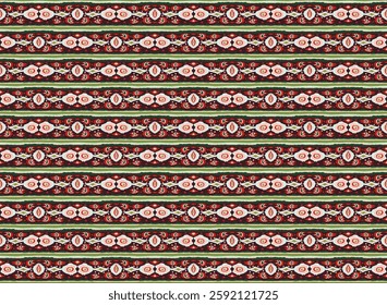 Ikat geometric folklore ornament with diamonds. Tribal ethnic vector texture. Seamless striped pattern in Aztec style. Folk embroidery. Indian, Scandinavian, Gypsy, Mexican, African rug.