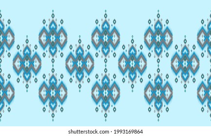 Ikat geometric folklore ornament with diamonds.Design forbackground,carpet,wallpaper,clothing,wrapping,Batik, fabric, Vector illustration.embroidery style.
