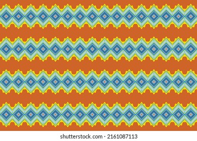 Ikat geometric folklore ornament. ethnic vector pattern.Seamless pattern in Aztec style. Pattern for fashion, cloth.