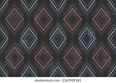 Ikat geometric folklore ornament. Ethnic Ikat pattern. Abstract beautiful art. Tribal ethnic texture. Spanish motif on the carpet. Aztec style. Indian rug. Gypsy, Mexican embroidery.