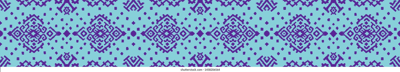 Ikat geometric folklore ornament. Oriental vector damask pattern. Ancient art of Arabesque. Tribal ethnic texture. Spanish motif on the carpet. Aztec style. Indian rug. Gypsy, Mexican embroidery.O