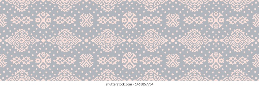 Ikat geometric folklore ornament. Oriental vector damask pattern. Ancient art of Arabesque. Tribal ethnic texture. Spanish motif on the carpet. Aztec style. Indian rug. Gypsy, Mexican embroidery.O