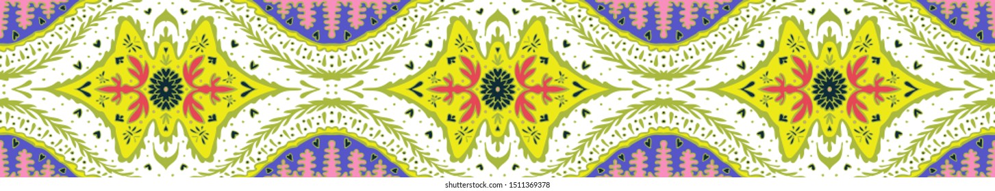 Ikat geometric folklore ornament. Oriental vector damask pattern. Ancient art of Arabesque. Tribal ethnic texture. Spanish motif on the carpet. Aztec style. Indian rug. Gypsy, Mexican embroidery.O