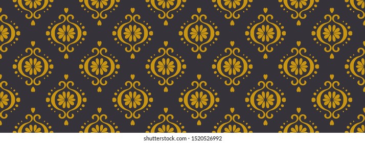 Ikat geometric folklore ornament. Oriental vector damask pattern. Ancient art of Arabesque. Tribal ethnic texture. Spanish motif on the carpet. Aztec style. Indian rug. Gypsy, Mexican embroidery.O
