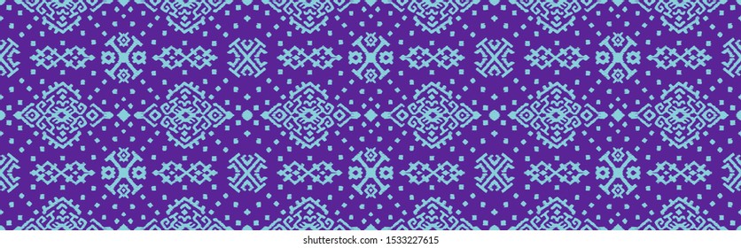 Ikat geometric folklore ornament. Oriental vector damask pattern. Ancient art of Arabesque. Tribal ethnic texture. Spanish motif on the carpet. Aztec style. Indian rug. Gypsy, Mexican embroidery.