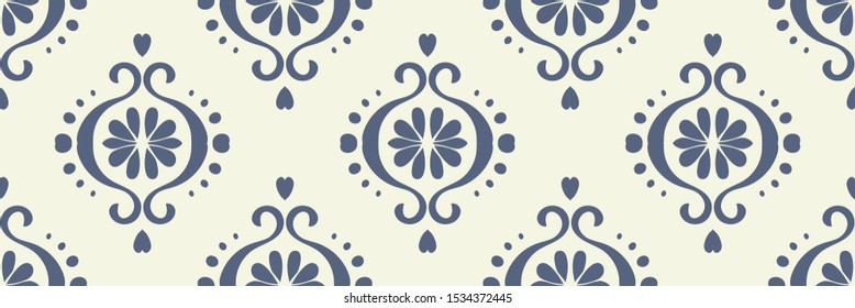 Ikat geometric folklore ornament. Oriental vector damask pattern. Ancient art of Arabesque. Tribal ethnic texture. Spanish motif on the carpet. Aztec style. Indian rug. Gypsy, Mexican embroidery.O