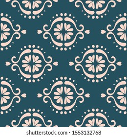 Ikat geometric folklore ornament. Oriental vector damask pattern. Ancient art of Arabesque. Tribal ethnic texture. Spanish motif on the carpet. Aztec style. Indian rug. Gypsy, Mexican embroidery.O