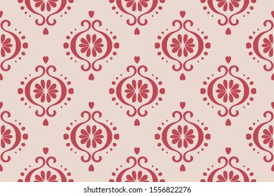 Ikat geometric folklore ornament. Oriental vector damask pattern. Ancient art of Arabesque. Tribal ethnic texture. Spanish motif on the carpet. Aztec style. Indian rug. Gypsy, Mexican embroidery.O