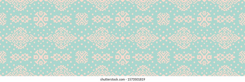 Ikat geometric folklore ornament. Oriental vector damask pattern. Ancient art of Arabesque. Tribal ethnic texture. Spanish motif on the carpet. Aztec style. Indian rug. Gypsy, Mexican embroidery.