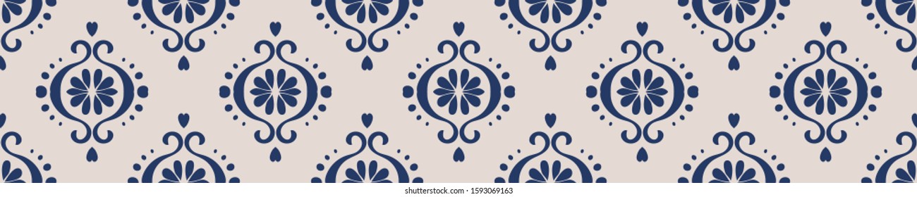 Ikat geometric folklore ornament. Oriental vector damask pattern. Ancient art of Arabesque. Tribal ethnic texture. Spanish motif on the carpet. Aztec style. Indian rug. Gypsy, Mexican embroidery.O