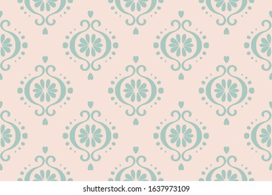 Ikat geometric folklore ornament. Oriental vector damask pattern. Ancient art of Arabesque. Tribal ethnic texture. Spanish motif on the carpet. Aztec style. Indian rug. Gypsy, Mexican embroidery.O