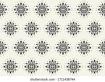 Ikat geometric folklore ornament. Oriental vector damask pattern. Ancient art of Arabesque. Tribal ethnic texture. Spanish motif on the carpet. Aztec style. Indian rug. Gypsy, Mexican embroidery.