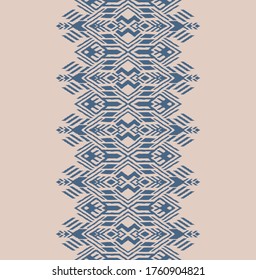 Ikat geometric folklore ornament. Oriental vector damask pattern. Ancient art of Arabesque. Tribal ethnic texture. Spanish motif on the carpet. Aztec style. Indian rug. Gypsy, Mexican embroidery.