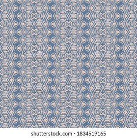 Ikat geometric folklore ornament. Oriental vector damask pattern. Ancient art of Arabesque. Tribal ethnic texture. Spanish motif on the carpet. Aztec style. Indian rug. Gypsy, Mexican embroidery.