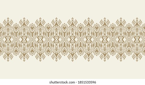 Ikat geometric folklore ornament. Oriental vector damask pattern. Ancient art of Arabesque. Tribal ethnic texture. Spanish motif on the carpet. Aztec style. Indian rug. Gypsy, Mexican embroidery.