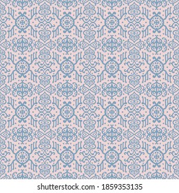 Ikat geometric folklore ornament. Oriental vector damask pattern. Ancient art of Arabesque. Tribal ethnic texture. Spanish motif on the carpet. Aztec style. Indian rug. Gypsy, Mexican embroidery.