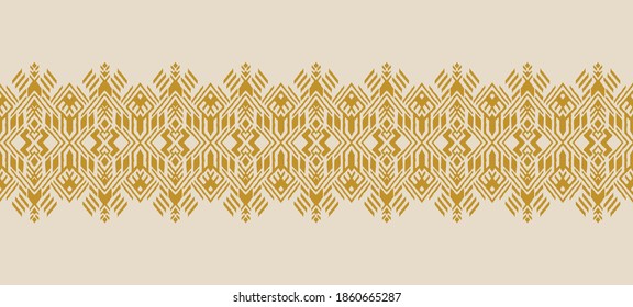 Ikat geometric folklore ornament. Oriental vector damask pattern. Ancient art of Arabesque. Tribal ethnic texture. Spanish motif on the carpet. Aztec style. Indian rug. Gypsy, Mexican embroidery.