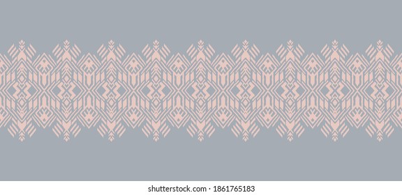 Ikat geometric folklore ornament. Oriental vector damask pattern. Ancient art of Arabesque. Tribal ethnic texture. Spanish motif on the carpet. Aztec style. Indian rug. Gypsy, Mexican embroidery.