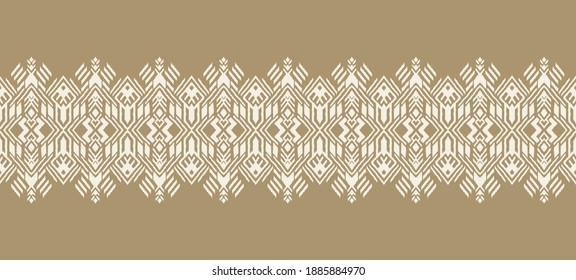 Ikat geometric folklore ornament. Oriental vector damask pattern. Ancient art of Arabesque. Tribal ethnic texture. Spanish motif on the carpet. Aztec style. Indian rug. Gypsy, Mexican embroidery.