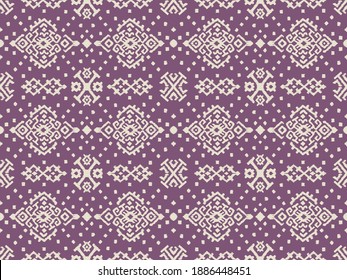 Ikat geometric folklore ornament. Oriental vector damask pattern. Ancient art of Arabesque. Tribal ethnic texture. Spanish motif on the carpet. Aztec style. Indian rug. Gypsy, Mexican embroidery.O