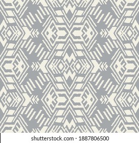 Ikat geometric folklore ornament. Oriental vector damask pattern. Ancient art of Arabesque. Tribal ethnic texture. Spanish motif on the carpet. Aztec style. Indian rug. Gypsy, Mexican embroidery.