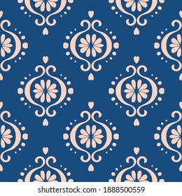 Ikat geometric folklore ornament. Oriental vector damask pattern. Ancient art of Arabesque. Tribal ethnic texture. Spanish motif on the carpet. Aztec style. Indian rug. Gypsy, Mexican embroidery.O