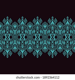 Ikat geometric folklore ornament. Oriental vector damask pattern. Ancient art of Arabesque. Tribal ethnic texture. Spanish motif on the carpet. Aztec style. Indian rug. Gypsy, Mexican embroidery.