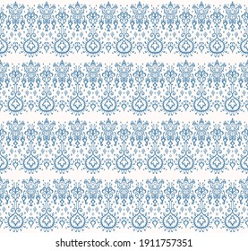 Ikat geometric folklore ornament. Oriental vector damask pattern. Ancient art of Arabesque. Tribal ethnic texture. Spanish motif on the carpet. Aztec style. Indian rug. Gypsy, Mexican embroidery.