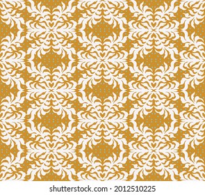 Ikat geometric folklore ornament. Oriental vector damask pattern. Ancient art of Arabesque. Tribal ethnic texture. Spanish motif on the carpet. Aztec style. Indian rug. Gypsy, Mexican embroidery.