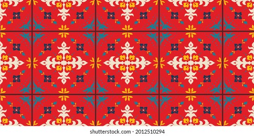 Ikat geometric folklore ornament. Oriental vector damask pattern. Ancient art of Arabesque. Tribal ethnic texture. Spanish motif on the carpet. Aztec style. Indian rug. Gypsy, Mexican embroidery.