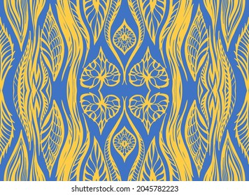 Ikat geometric folklore ornament. Oriental vector damask pattern. Ancient art of Arabesque. Tribal ethnic texture. Spanish motif on the carpet. Aztec style. Indian rug. Gypsy, Mexican embroidery.