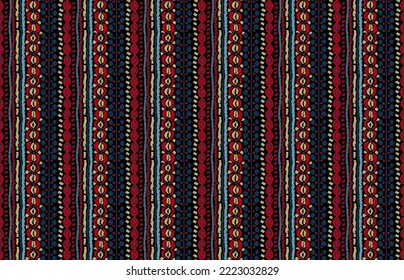 Ikat geometric folklore ornament. Oriental vector damask pattern. Ancient art of Arabesque. Tribal ethnic texture. Spanish motif on the carpet. Aztec style. Indian rug. Gypsy, Mexican embroidery.